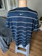 Zdjęcie oferty: Koszulka Vintage Nike Centar Swoosh 90s XL granat paski classic oversized