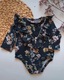 Zdjęcie oferty: Body Haydi czarne 68 floral kwiaty kwiatki falbanka