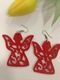 Zdjęcie oferty: Kolczyki, czerwone anioły, filc, handmade, wiszące