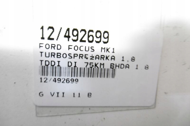 фото №5, Focus mk1 турбонагнетатель 1,8tddi