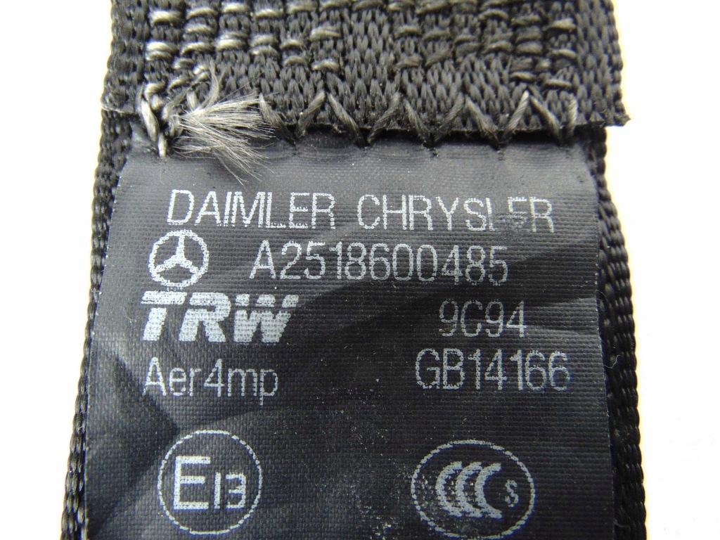 фото №2, Mercedes r klasa w251 pas безпеки правий задня