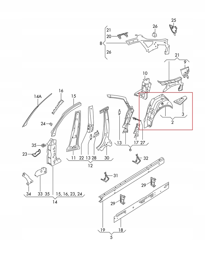 фото №8, Audi a5 s5 2008-2015 ніша підкрилок ліва задня оригінальний номер 8t8809313