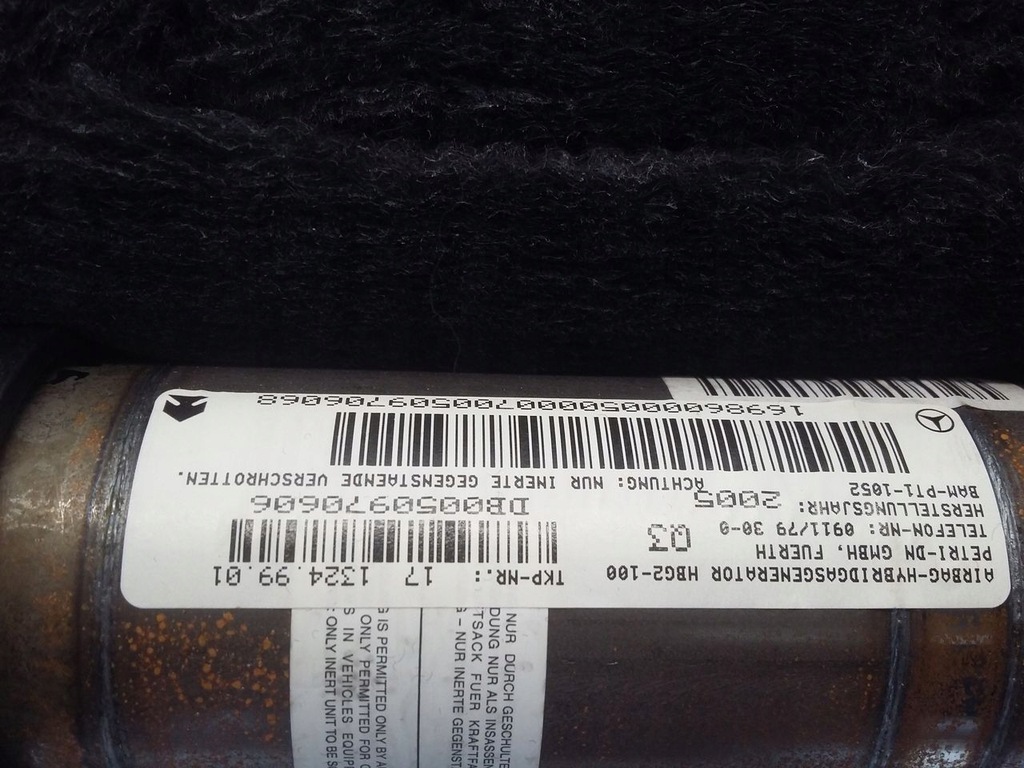 фото №15, Консоль панель приладів ремені датчик подушки безпеки mercedes w169