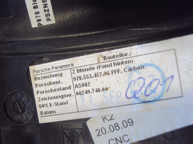 фото №6, Молдинг рамка dekor бардачок карбон porsche panamera