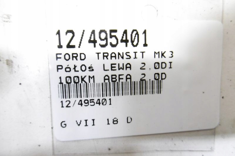 фото №3, Transit mk3 приводной вал левая 2,0d