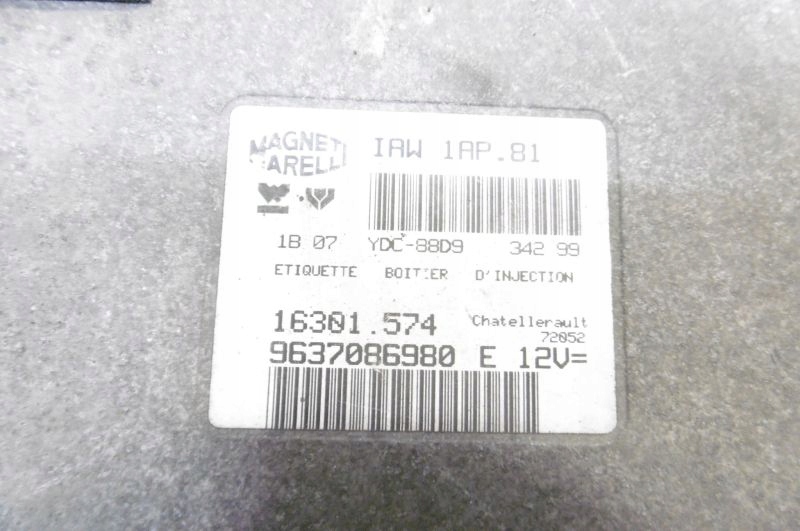 фото №4, Peugeot 206 бортовой компьютер двигателя 1,4 8v 0281001768