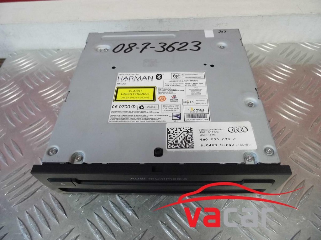 фото №9, 4h0035670j блок mmi 3g+ sd sim navi audi a8
