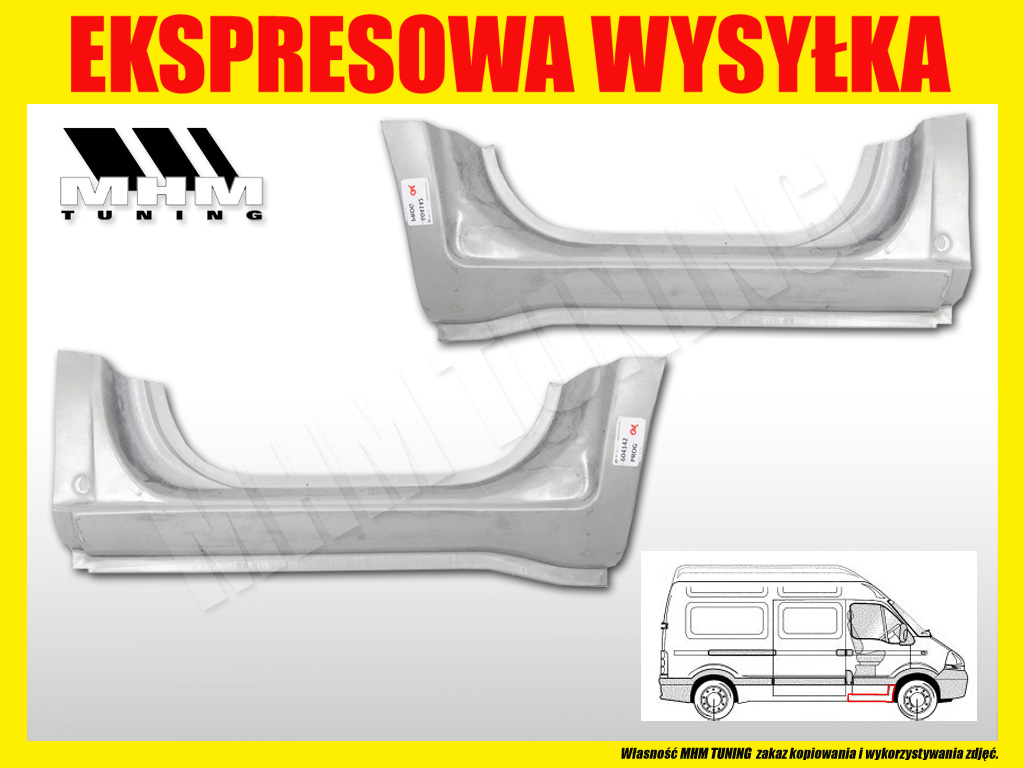 фото №2, Поріг ремкомплект renault master movano 1998-2010 r