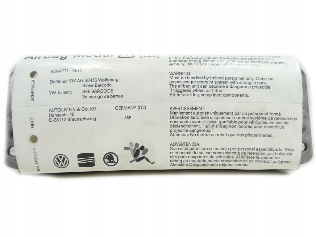 фото №7, Vw eos 06r подушка безопасности подушка пассажира 1k0880204k