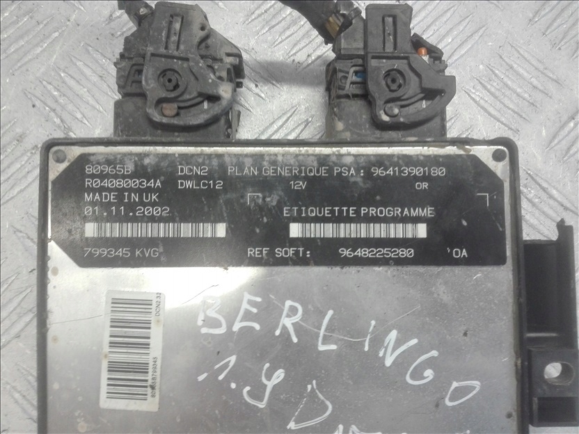 фото №2, Berlingo i 1.9 d бортовий комп'ютер двигуна r04080034a