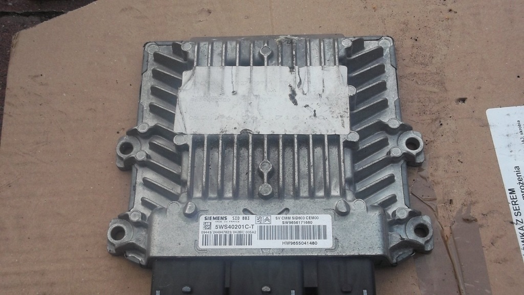 фото №1, Бортовой компьютер citroen peugeot 5ws40201c-t 9656171680 c4