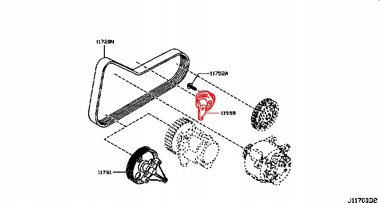 фото №2, Ролик натягувача ремінь клиновий nissan micra note juke nv200 tiida renault