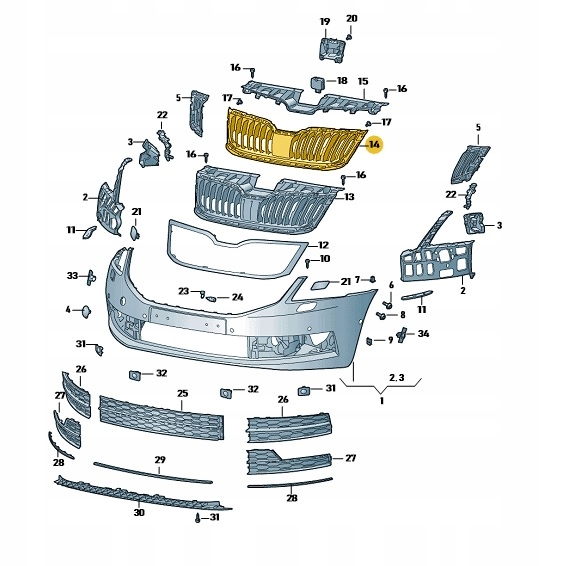 фото №6, Решітка решітка радіатора решітка радіатора skoda octavia 3 rs оригінал