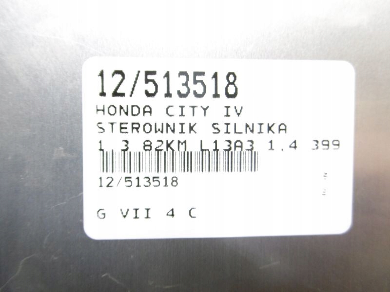 фото №4, City iv бортовой компьютер двигателя 1,4 39980-regl-b01