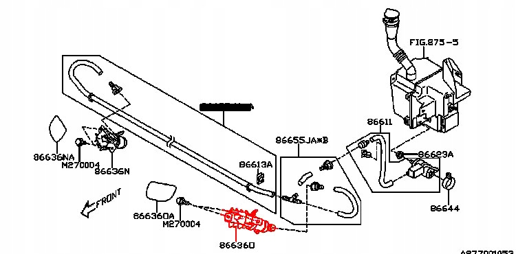 фото №2, Subaru forester 05-08 омыватель насадка фара