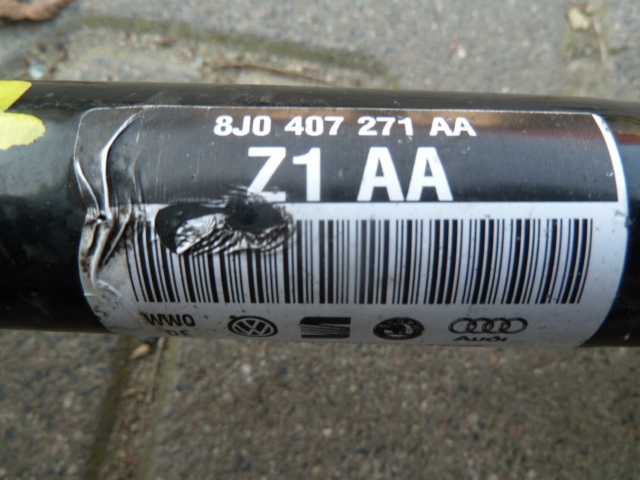 фото №4, Приводной вал audi tt 3.2 tfsi левая перед 8j0 8j