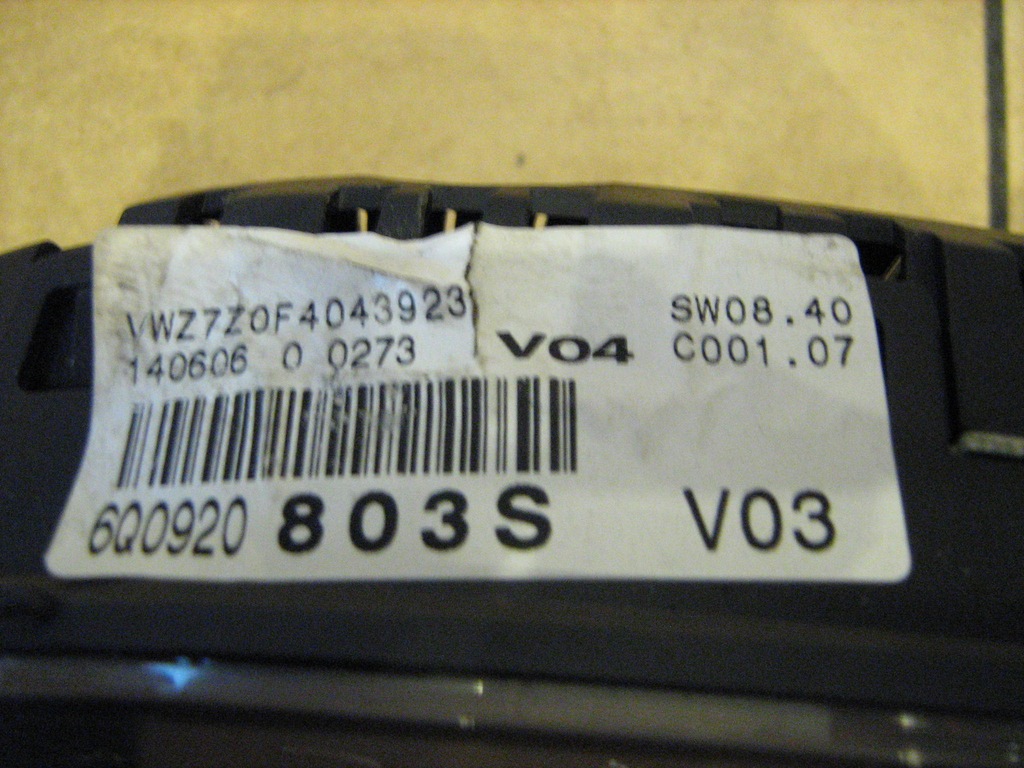 фото №5, Счетчик 6q0920803s vw polo 9n 1.4 05r.