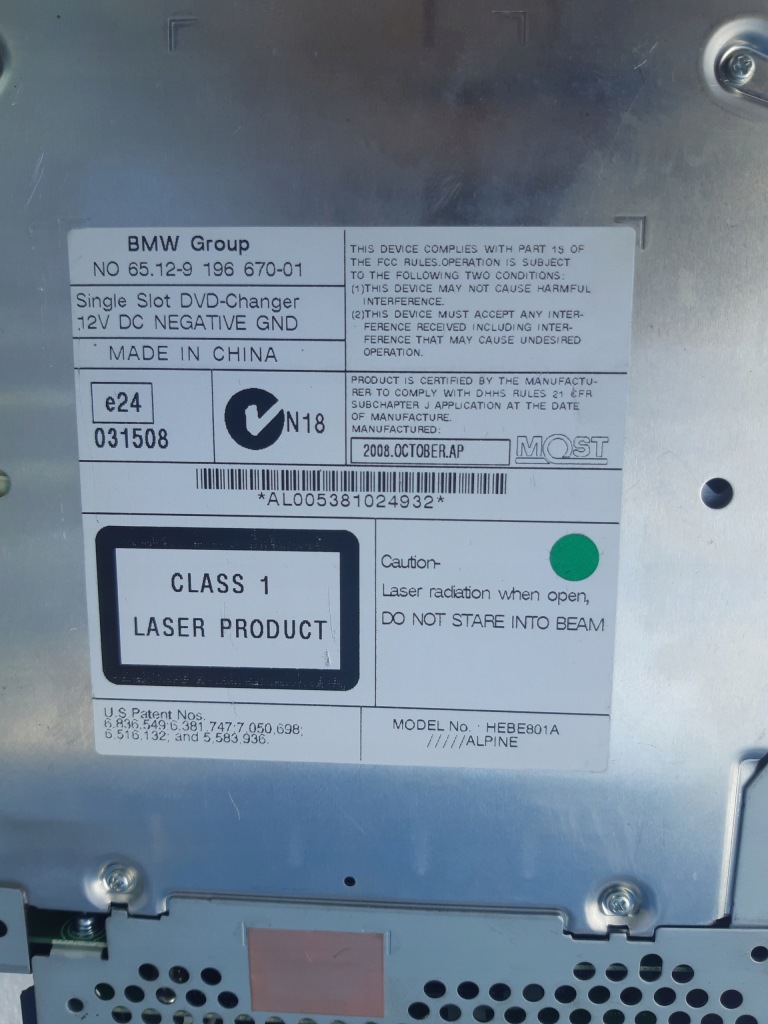 фото №8, Bmw 7 f01 f02 dvd чейнджер 9196670