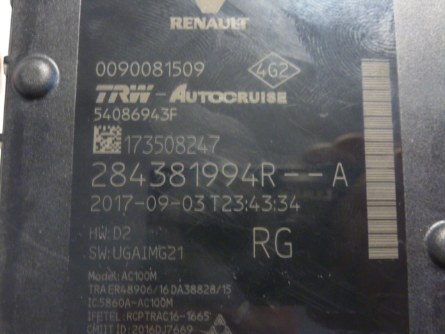 фото №2, Радар disctronic датчик renault talisman kadjar