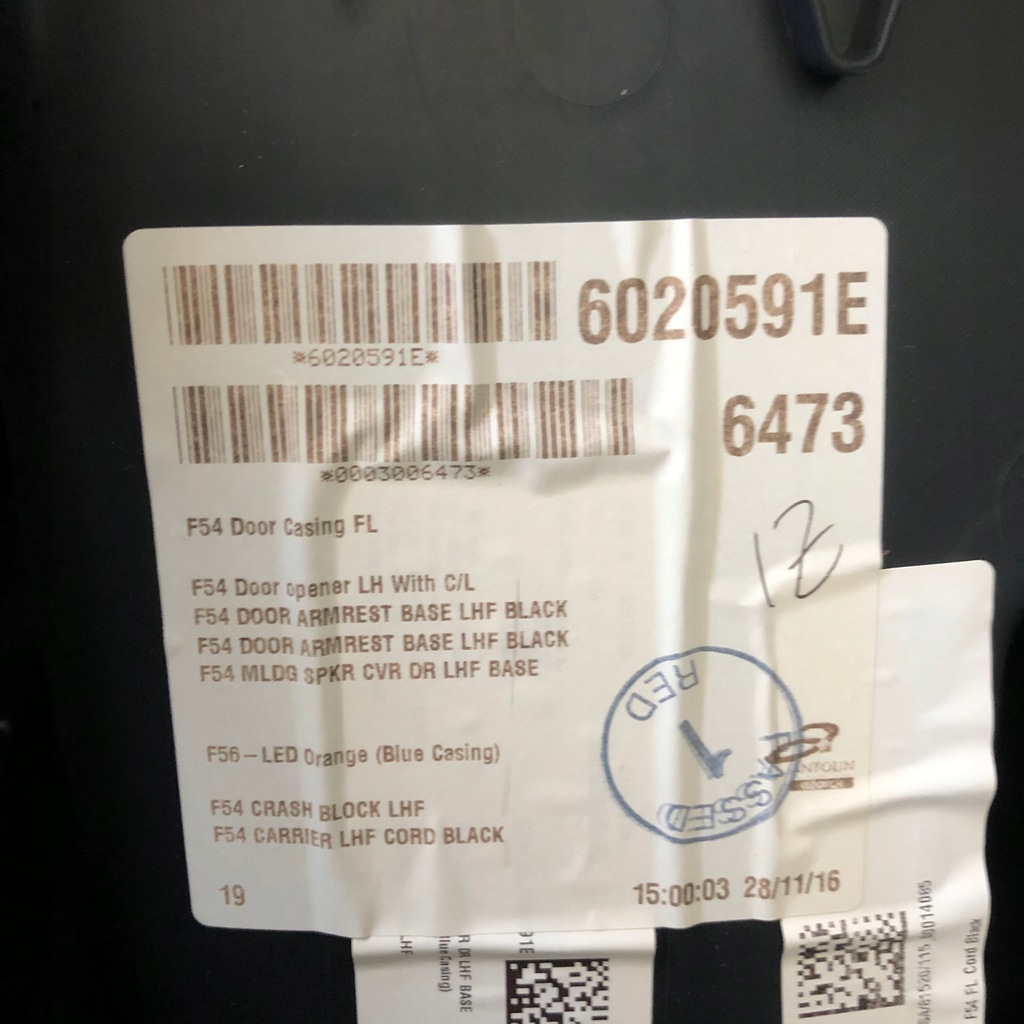 фото №3, Mini clubman f54 обшивка обивка дверь комплект