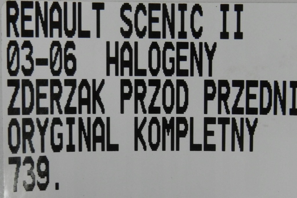 фото №15, 739.zderzak перед передний renault scenic ii 2 03-