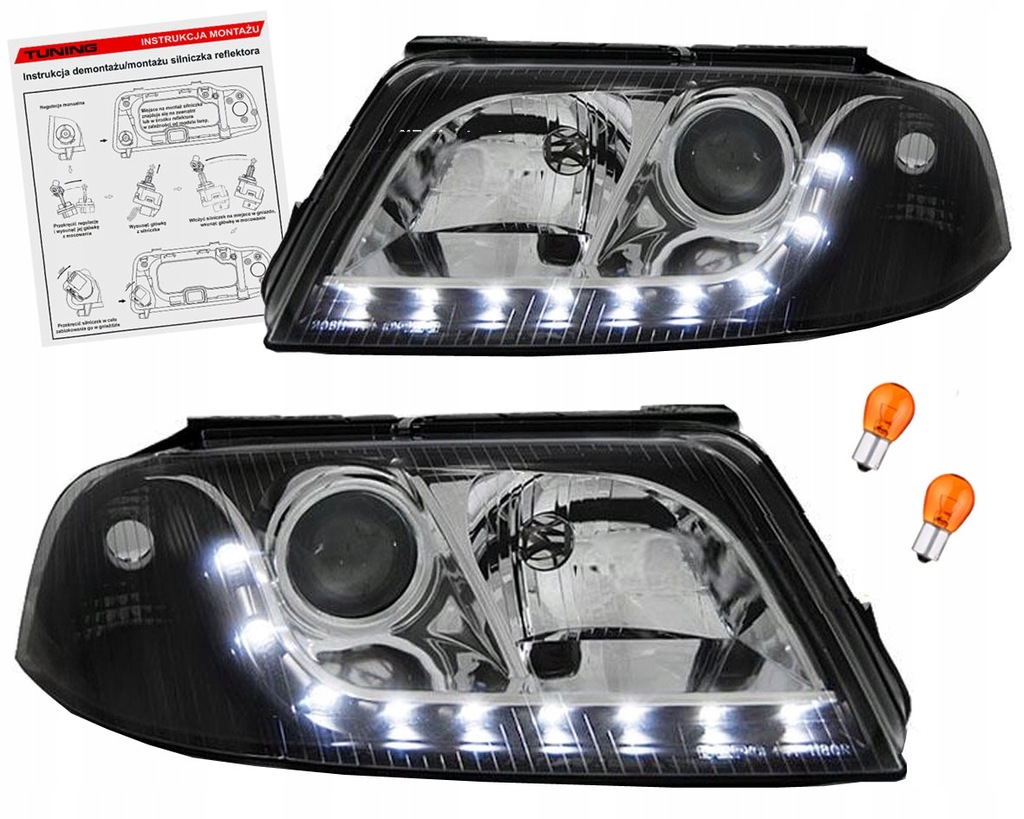 фото №1, Vw passat b5 fl 3bg лампи фари black led h7