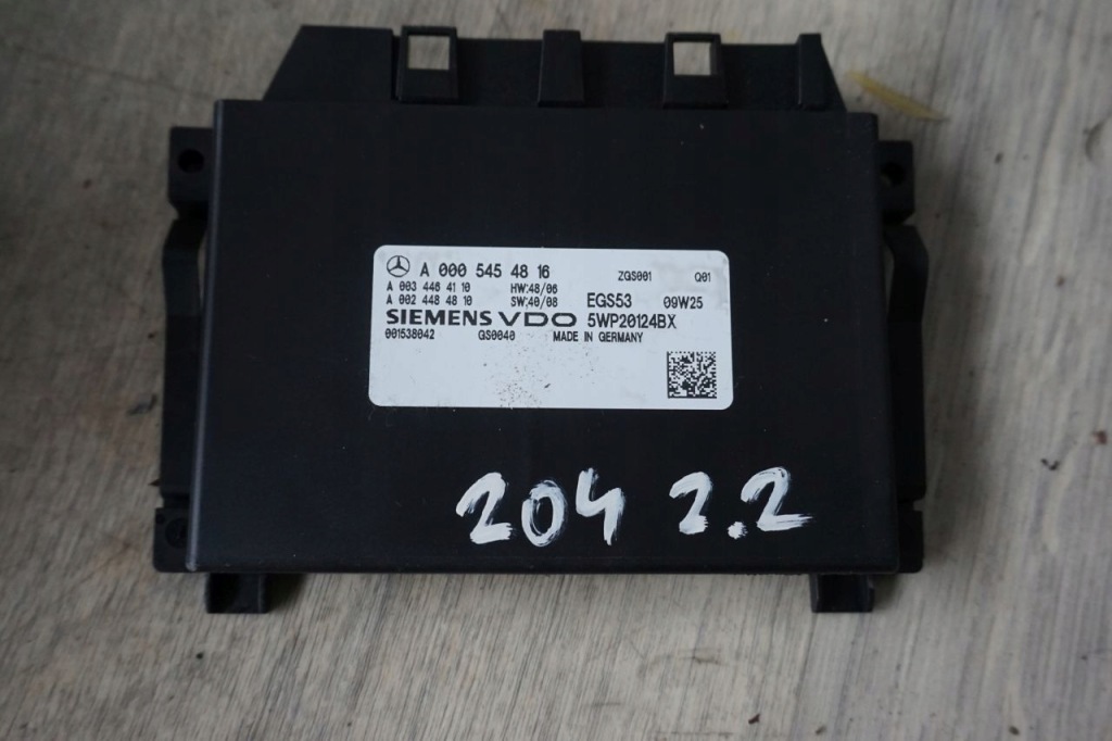 фото №1, Mercedes w204 бортовий комп'ютер коробки 0005454816 2.2cdi