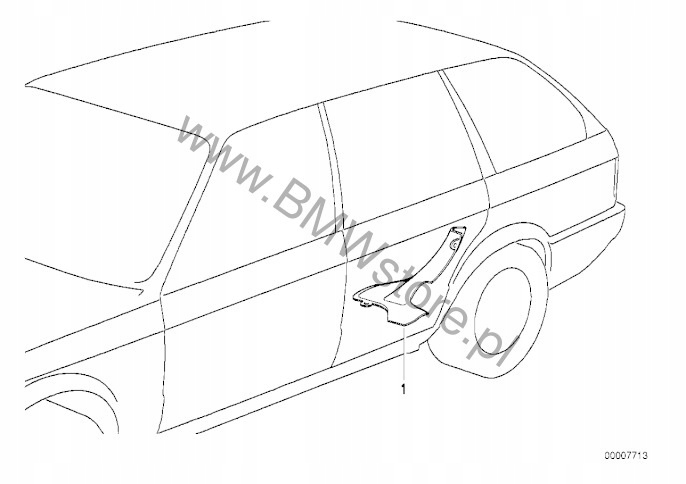 Захист трубка лівий задній bmw e30 touring 1385864 в Україні