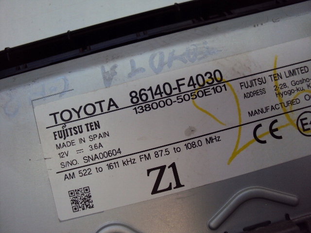 фото №5, Екран навігації honda c-hr 86140-f4030