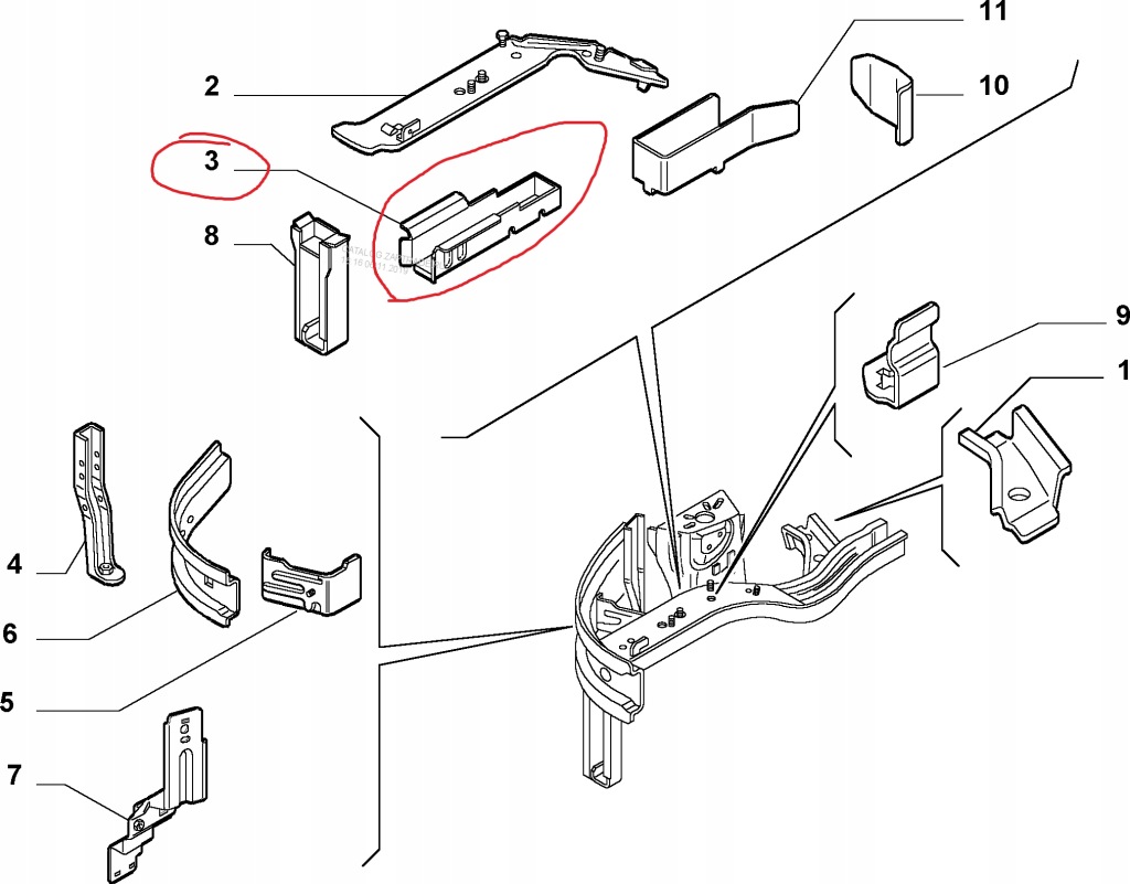 фото №8, Кронштейн каркас кузов перед multipla 46510212
