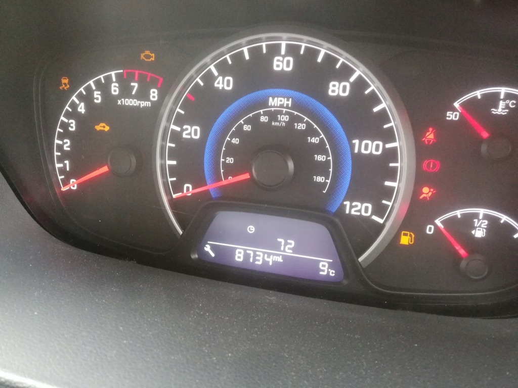 фото №9, Hyundai i10 ii 1.0 приборы счетчик jak nowe g3la