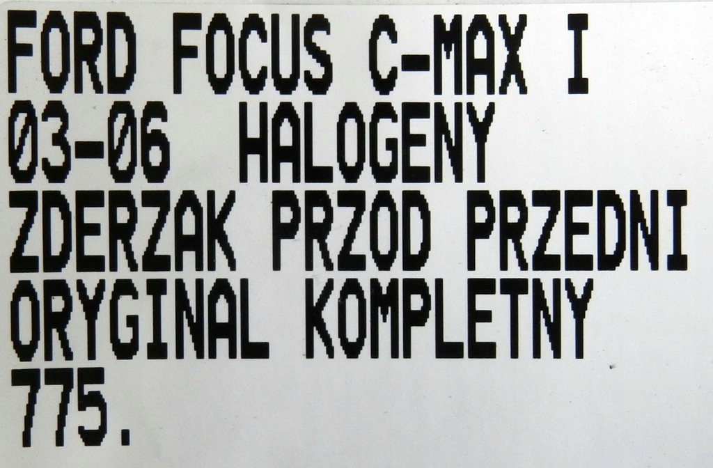 фото №13, 775.zderzak перед передний ford focus cmax c-max i 03-07