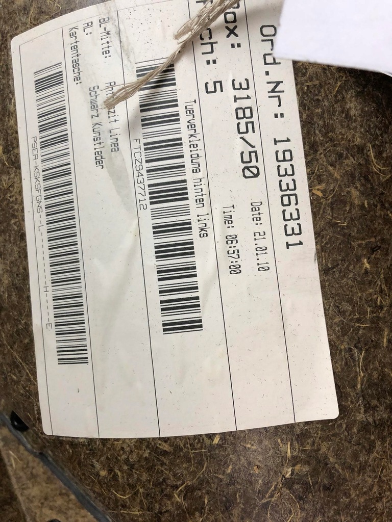 фото №4, Обшивка дверь задний левый bmw 5 e60 kombi e61 lift