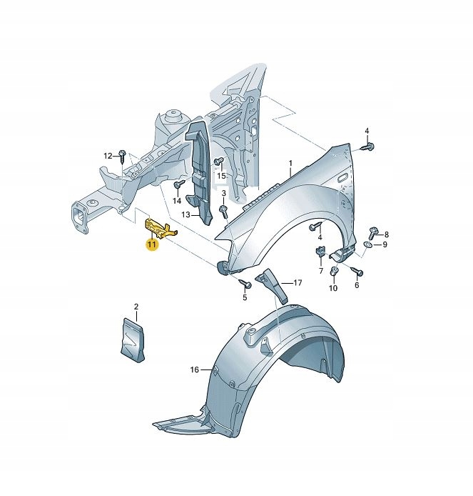 фото №4, Підпора кронштейн крила audi a3 8p rs3 праве оригінал od aso