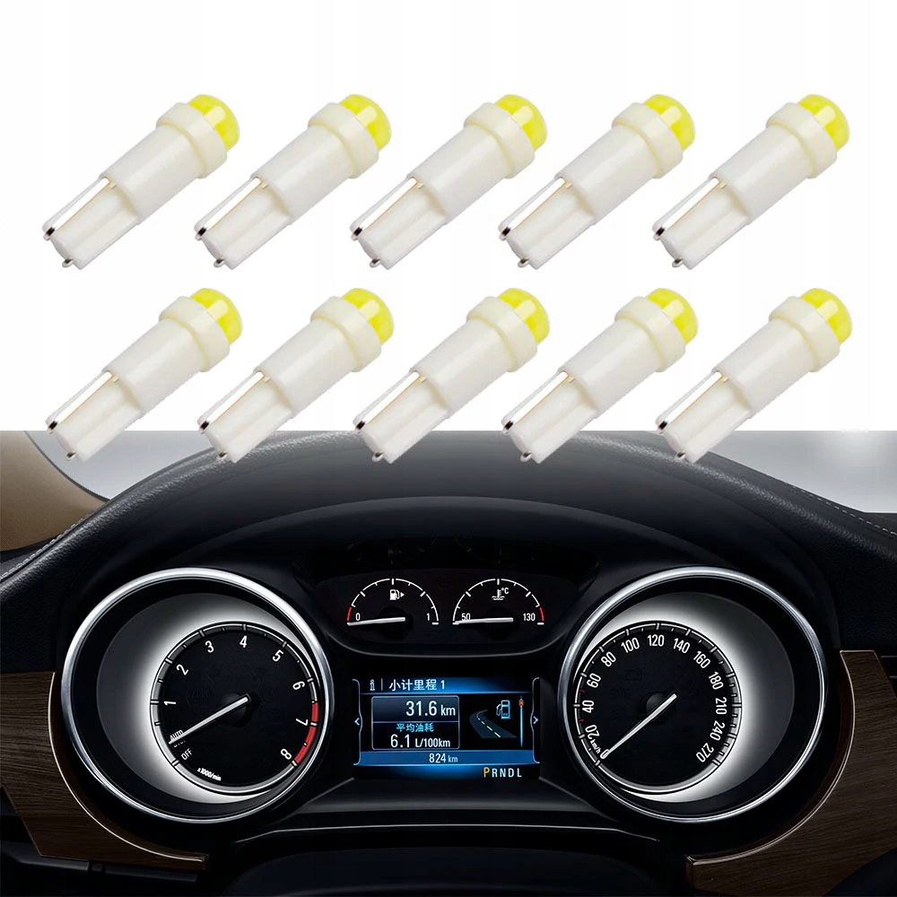 фото №5, Led cob t5 r5 t5w w1,2w t5w лічильник прилади кольори