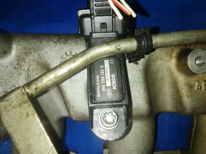 фото №4, Коллектор всасывающий датчик fiat stilo 1,9 jtd