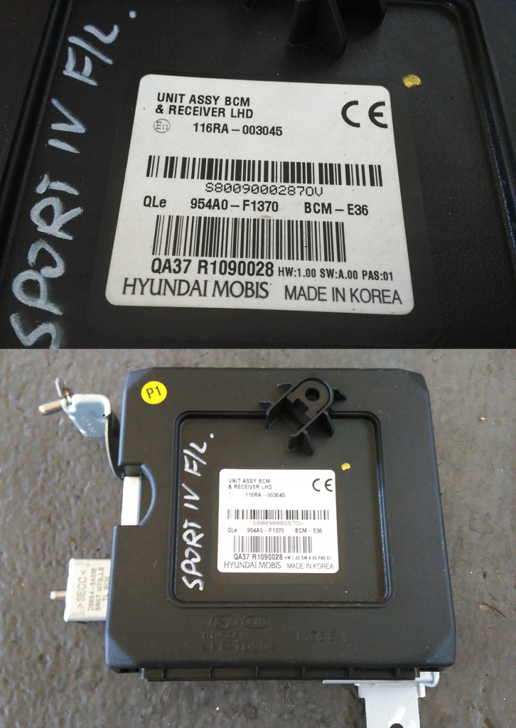 фото №1, Kia sportage iv lift 2018- модуль bcm 954a0-f1370