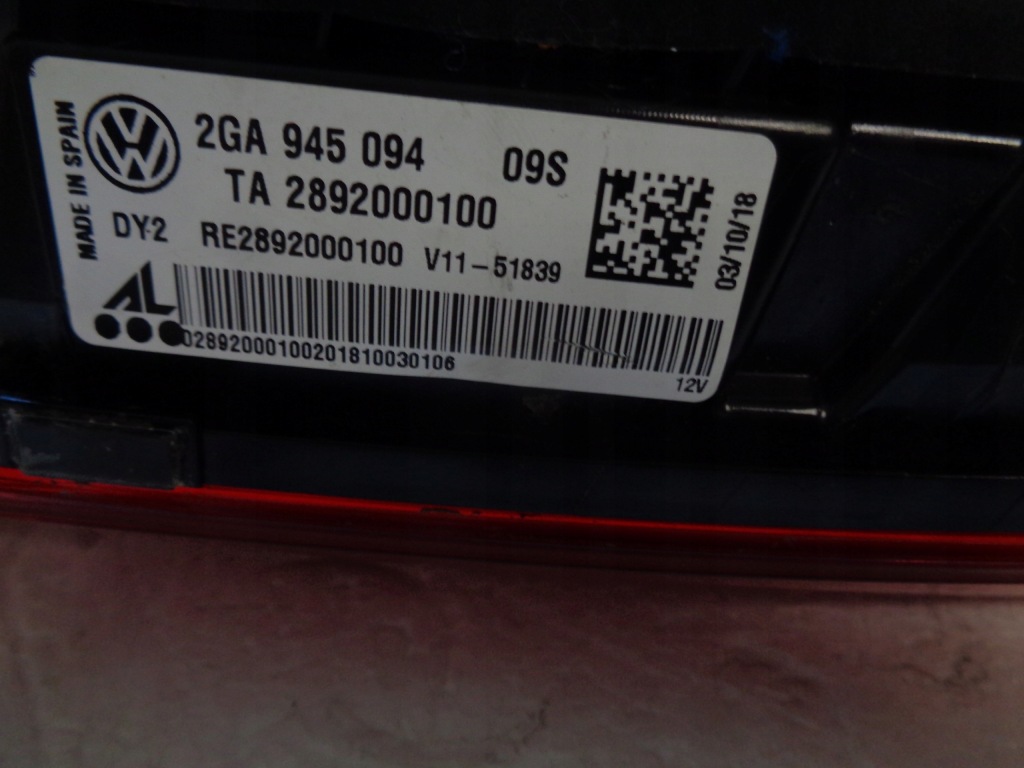 фото №3, Volkswagen оригінальний номер 2ga945094 лампа задня комбінована