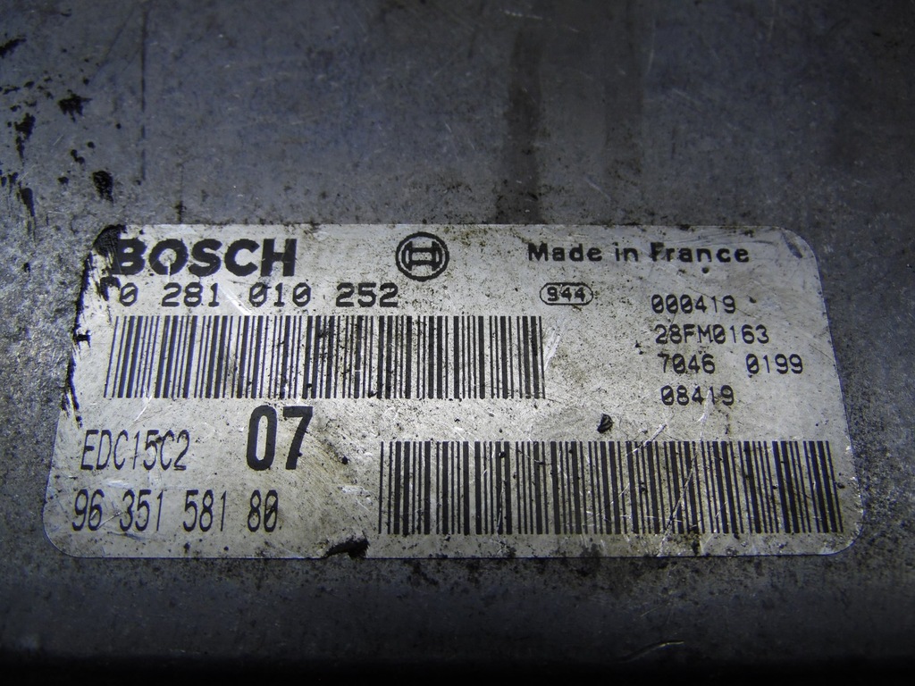 фото №6, Бортовой компьютер двигателя peugeot 406 2.0 hdi 9635158180