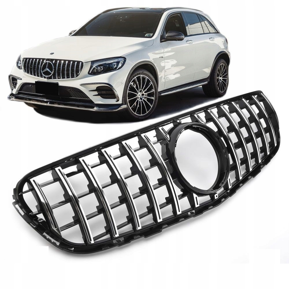 фото №1, Решётка радиатора решётка радиатора mercedes glc x253 w253 c253 2015-2019 panamericana amg хром