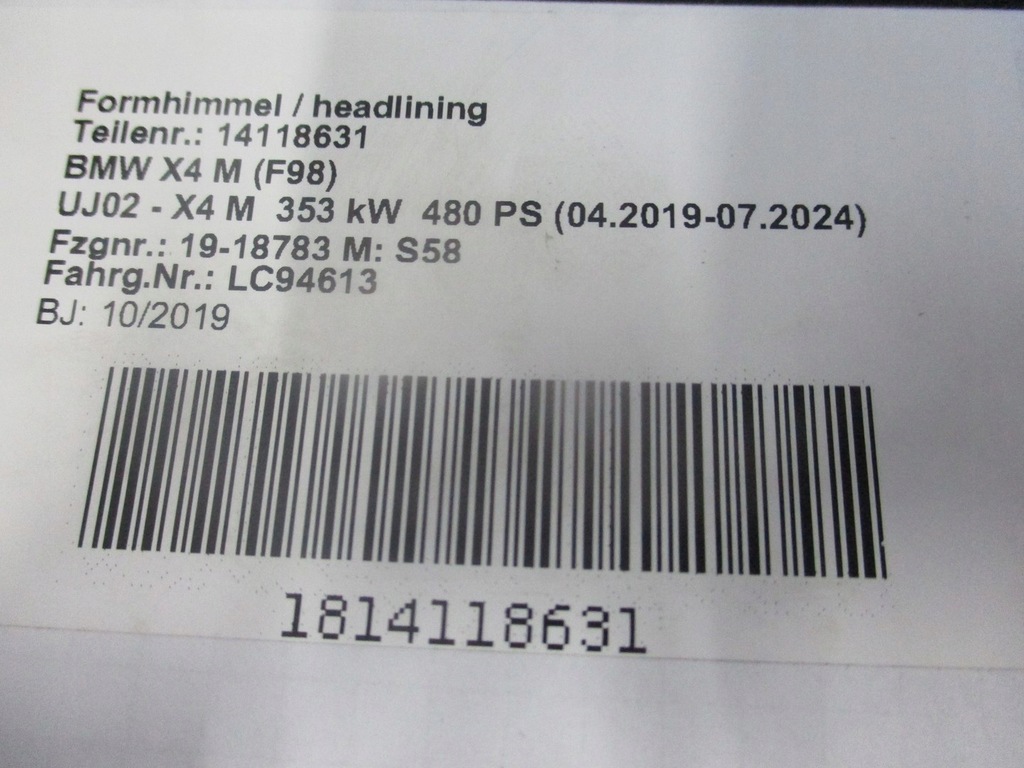 фото №9, 27. панорама стеля bmw x4 f98 m-pakiet