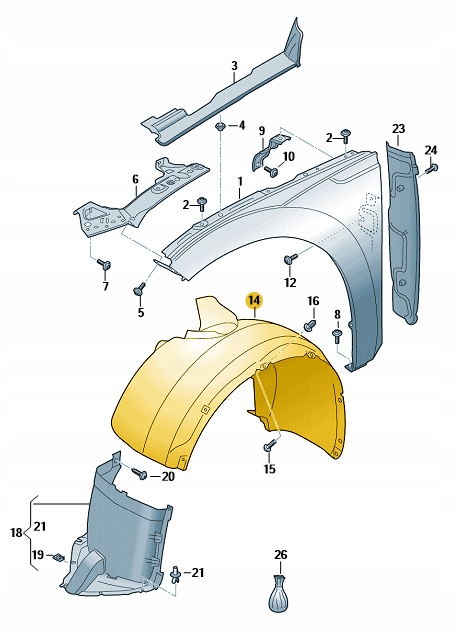 фото №5, Подкрылок правый перед volkswagen arteon оригинал оригинальный номер