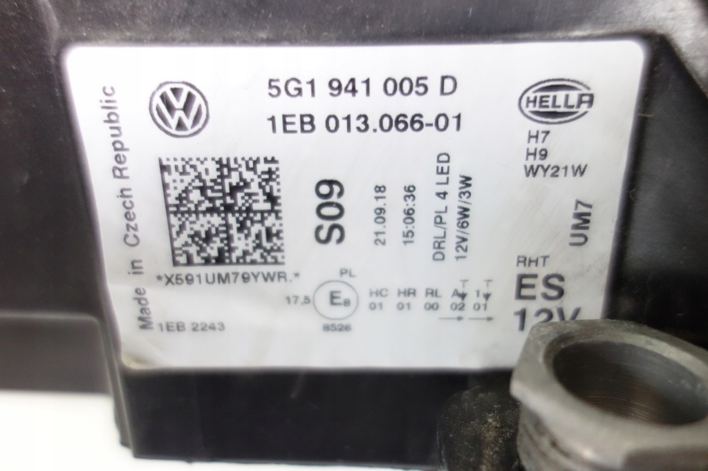 фото №3, Лампа перед левая vw golf vii lift led