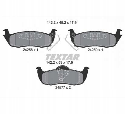 фото №14, Гальмівні колодки ham. jeep t. grand cherokee 05-/commander textar 2425801