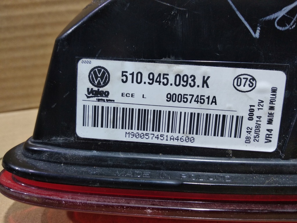 фото №7, Vw golf 7 vii 510 sportsvan лампа левая задняя задняя