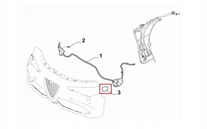 фото №2, Заглушка распылителя правая alfa romeo stelvio