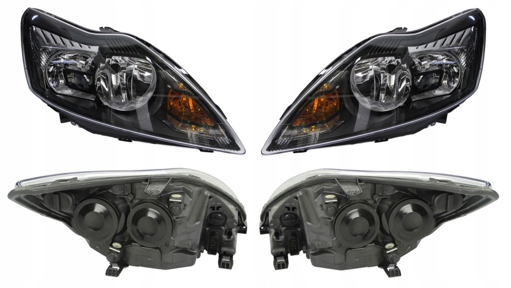 фото №1, Фари лампи перед ford focus mk2 fl 2008-2010 kpl чорні