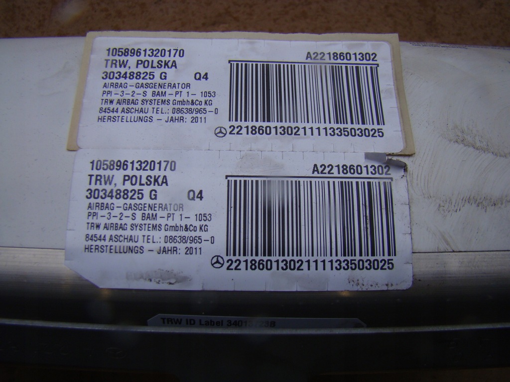 фото №2, Подушка пасажира подушка безпеки mercedes s w221 lift