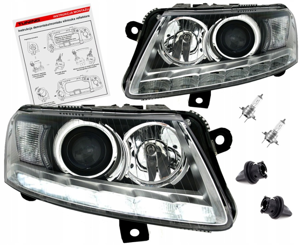 фото №1, Audi a6 c6 04-08 лампы фары d2s ксенон led drl