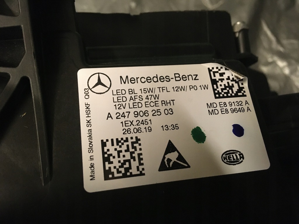 фото №4, Mercedes-benz оригінальний номер 2479062503 led комплектна